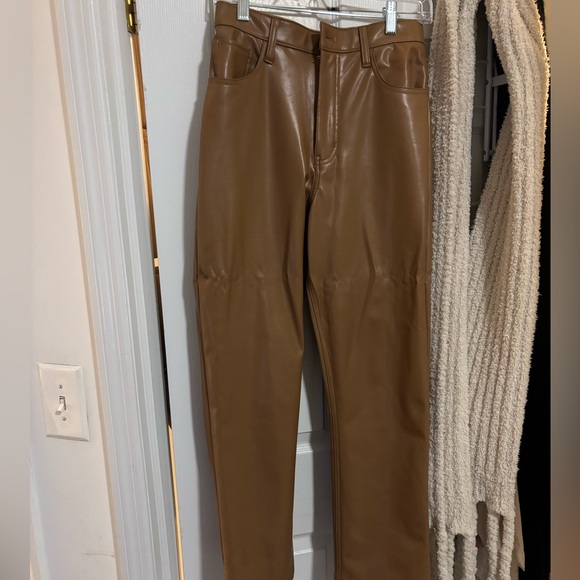 Abercrombie Brown Leather Pants - Picture 1 of 2